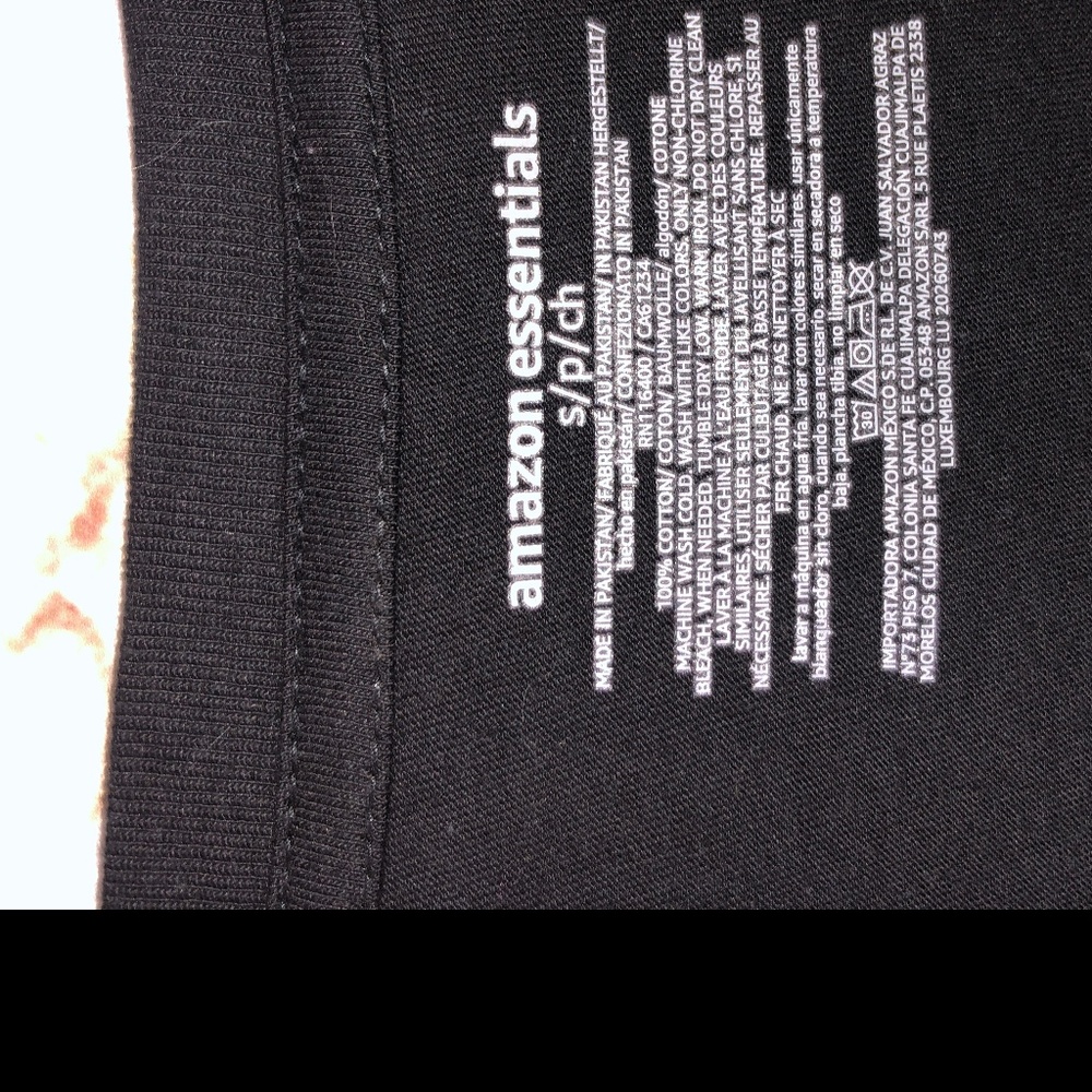 Essentials Black V-Neck T-Shirts 6 Pack- Black - Picture 4 of 4